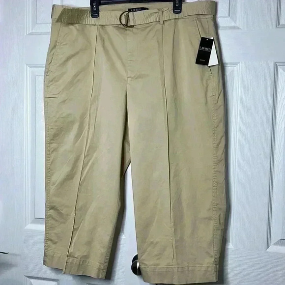 Ralph Lauren Women's Micro Sanded Twill
Belted Wide Leg Pants Brown Size 18W - Picture 4 of 16